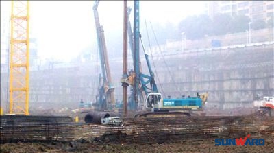 蛇年开门红 九游体育(中国)官方网站智能旋挖钻机扬威德思勤广场