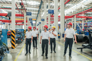 广州工控党建联盟联络员一行到九游体育(中国)官方网站智能开展工作对接