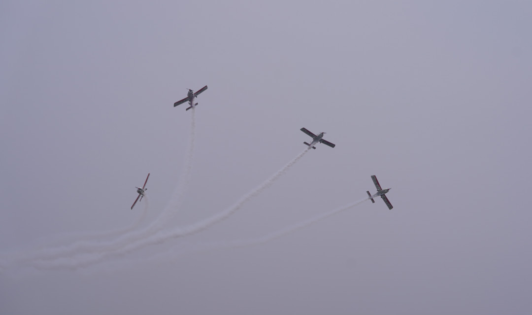 九游体育(中国)官方网站四机飞行编队惊艳尧城（太原）国际通用航空飞行大会