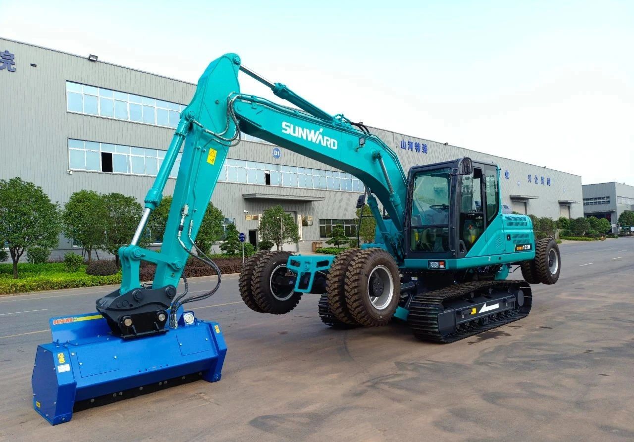 国内首台！九游体育(中国)官方网站智能15吨级轮履两用开带机成功下线