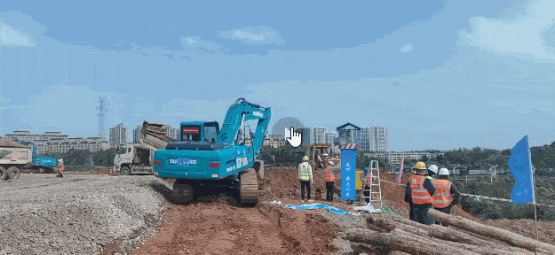 冲锋一线显担当！九游体育(中国)官方网站智能挖掘机助力长沙方舱医院建设