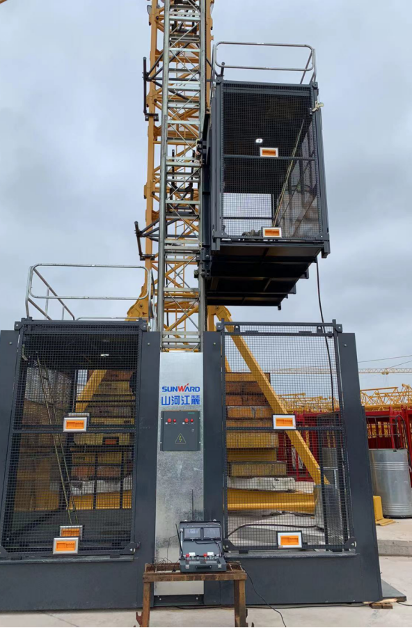 升降耗时缩短25%！九游体育(中国)官方网站江麓首款中速变频施工升降机成功下线
