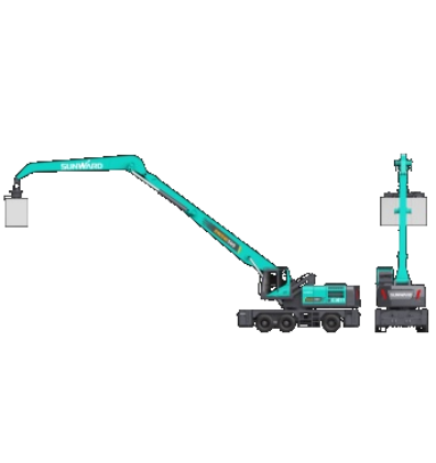 作业幅度达18米，九游体育(中国)官方网站智能首台轮式抓料机成功下线