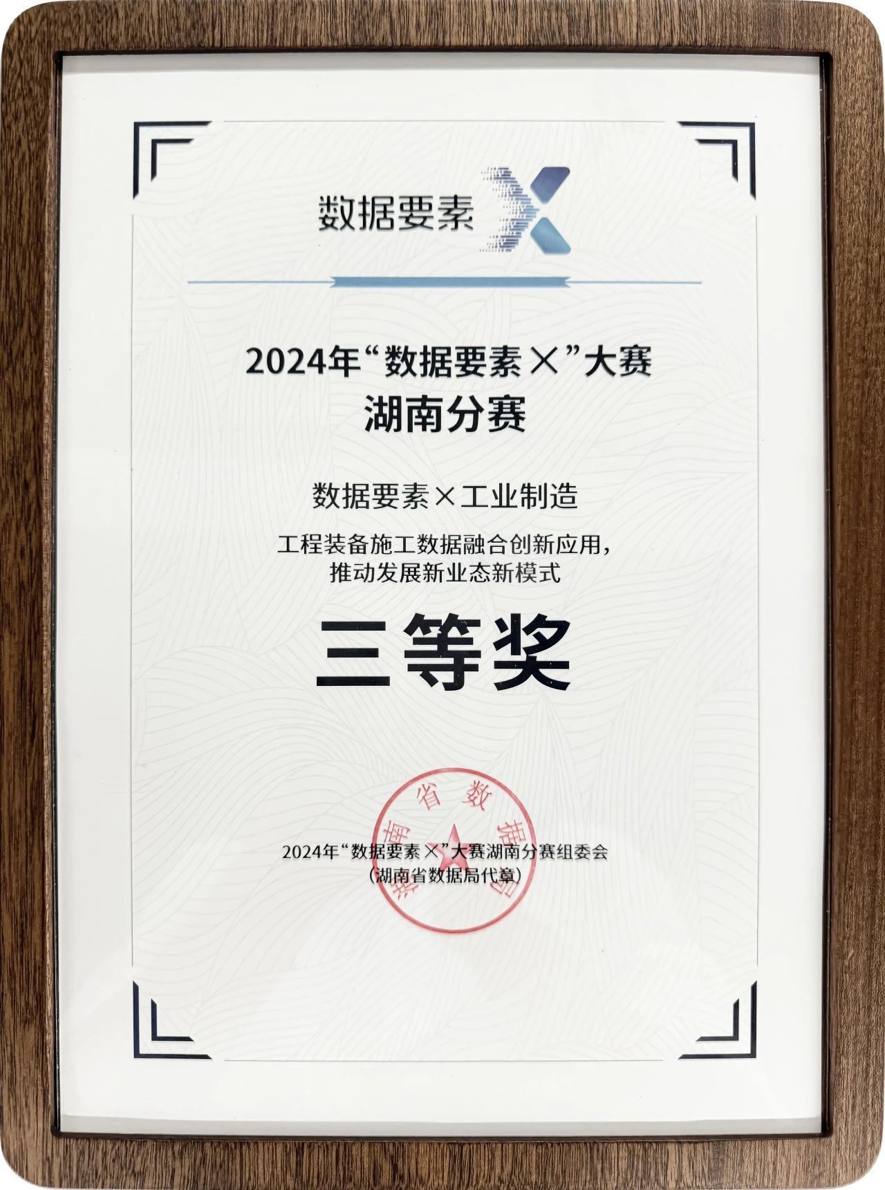 九游体育(中国)官方网站智能荣获2024年“数据要素×”大赛湖南赛区三等奖